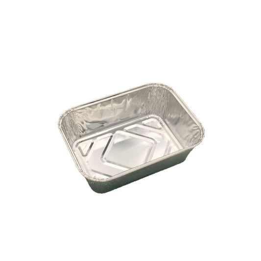 Foliebakke, 1-Compartments, Rektangulær, 150x110x44mm, aluminium, aluminium, Bakke til postej, pakke a 120 stk
