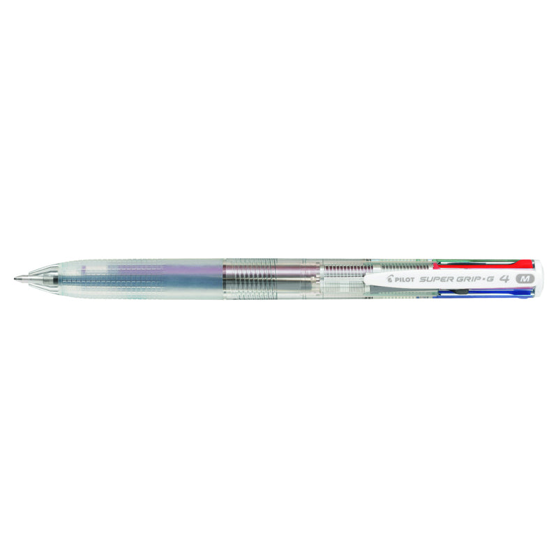 Kuglepen, Pilot Super Grip, G4 4-Color, Farve: Transparent, units 12