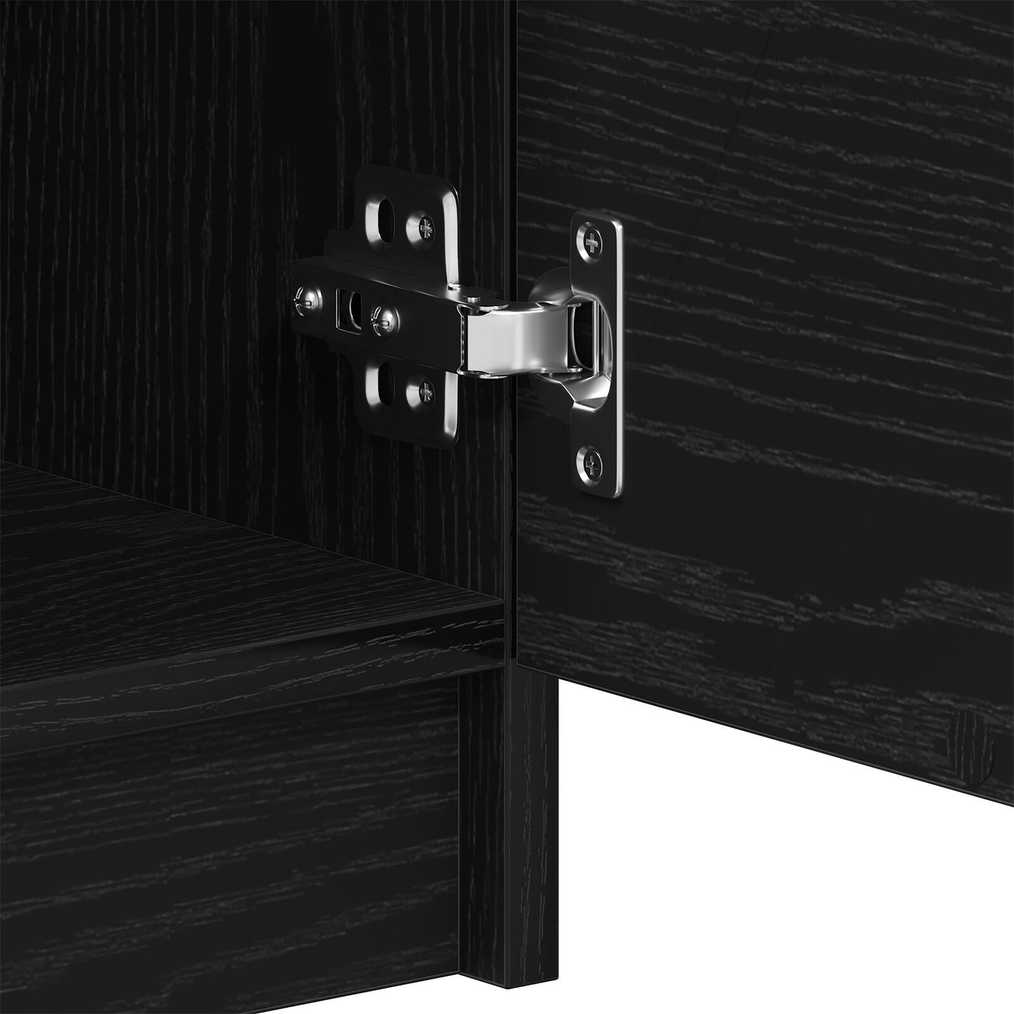 Sort Eg Sideskab 60x30x70 cm lavet af konstrueret træ