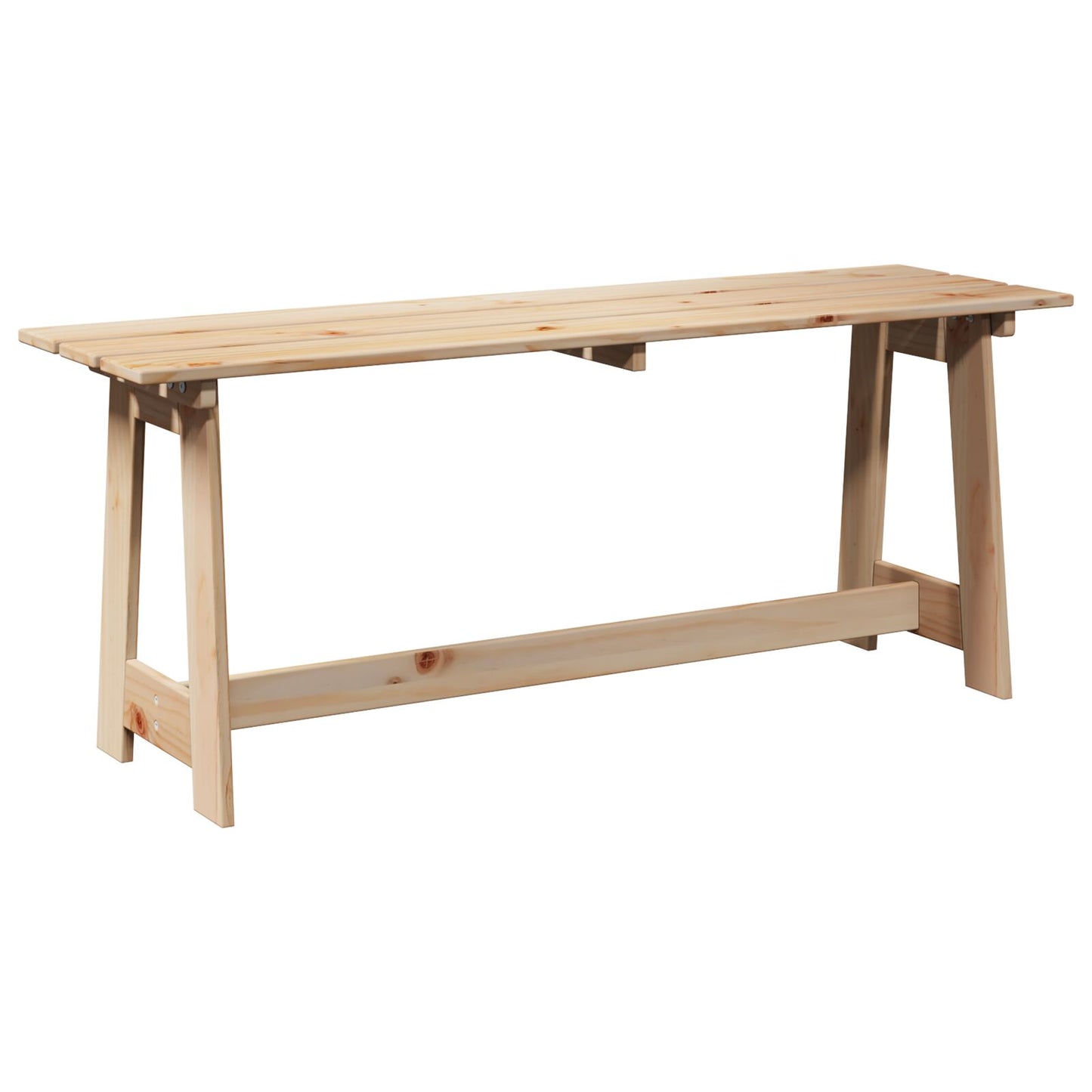 Udendørs Bænk 119x35x47 cm Massivt Fyrretræ