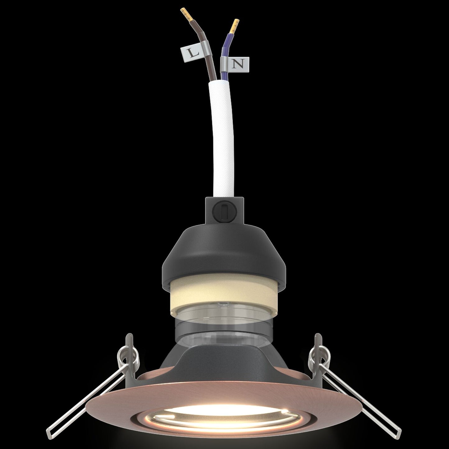 Lamper Sæt med 6 Kobber 9 cm Flush Mount Loftlamper Runde