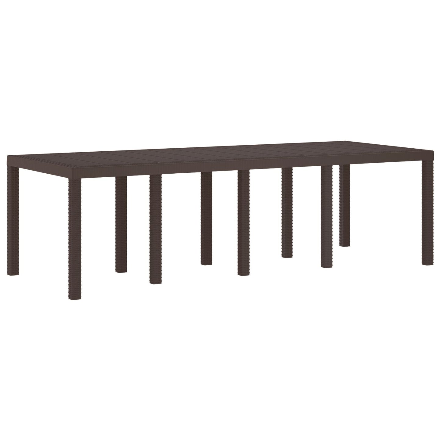 Havebord Brunt 250x100x73 cm Poly Rattan, vidaXL Havebord Brunt 100x100x73 cm Poly Rattan, vidaXL Havebord Brunt 150x100x73 cm Poly Rattan