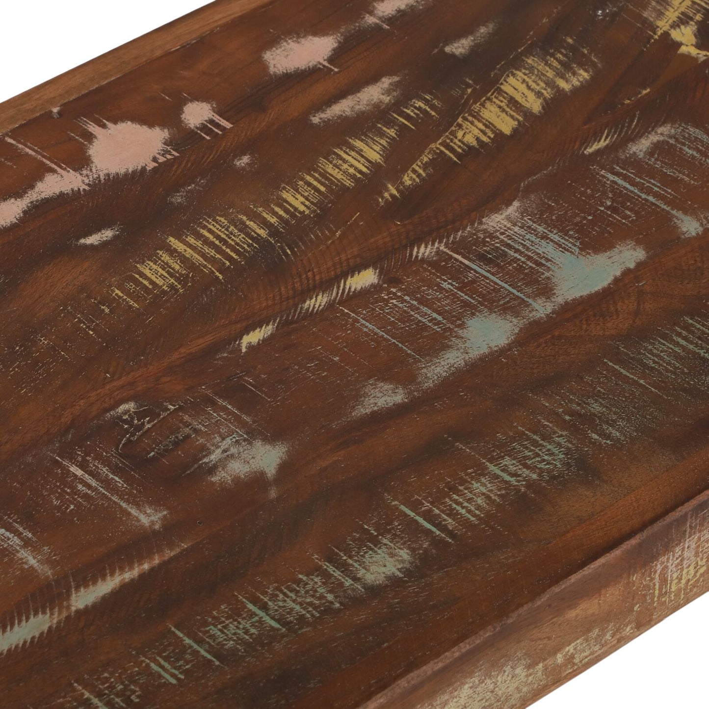 Bænk Flerfarvet Massivt genbrugstræ 100 x 35 x 45 cm