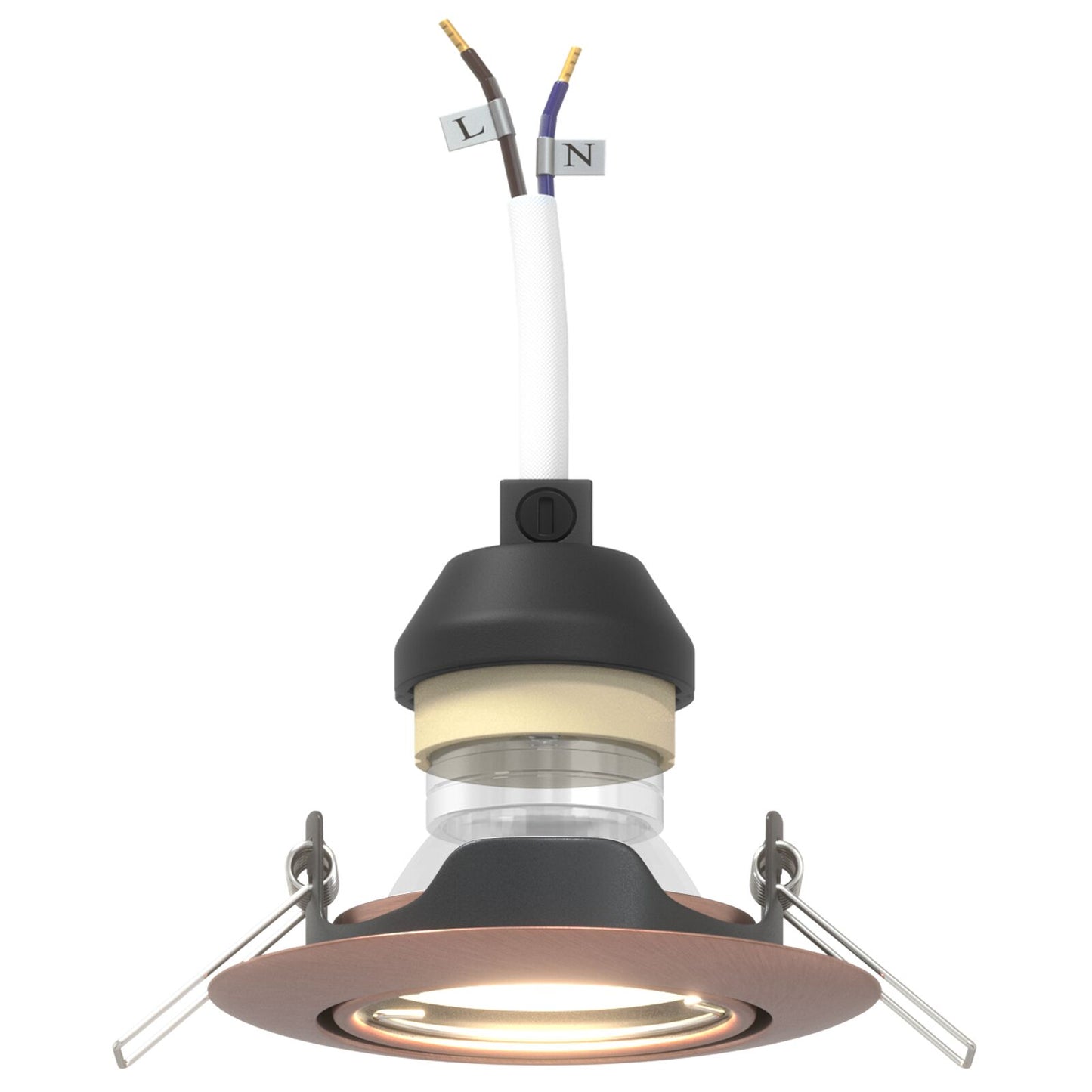 Lamper Sæt med 6 Kobber 9 cm Flush Mount Loftlamper Runde