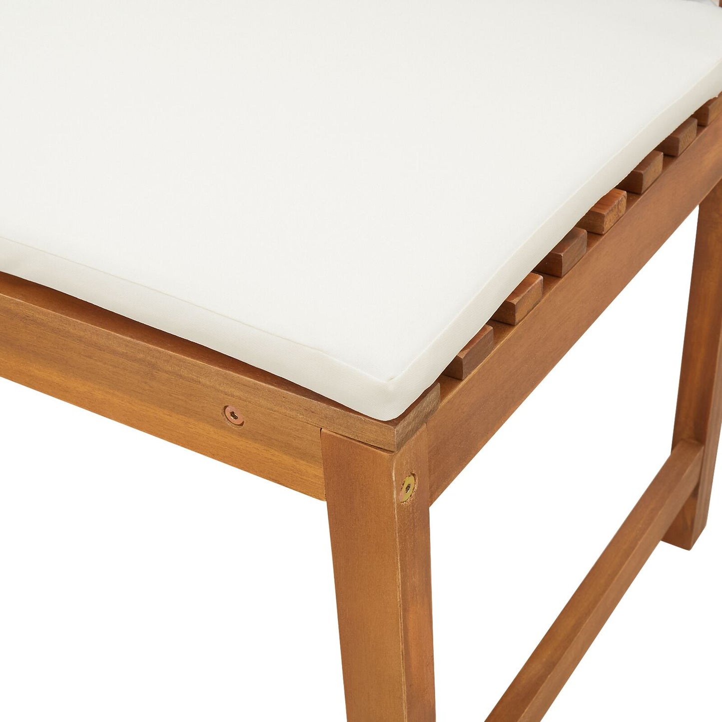 Havebænk med hynder 100x50x91 cm Solid Akacietræ