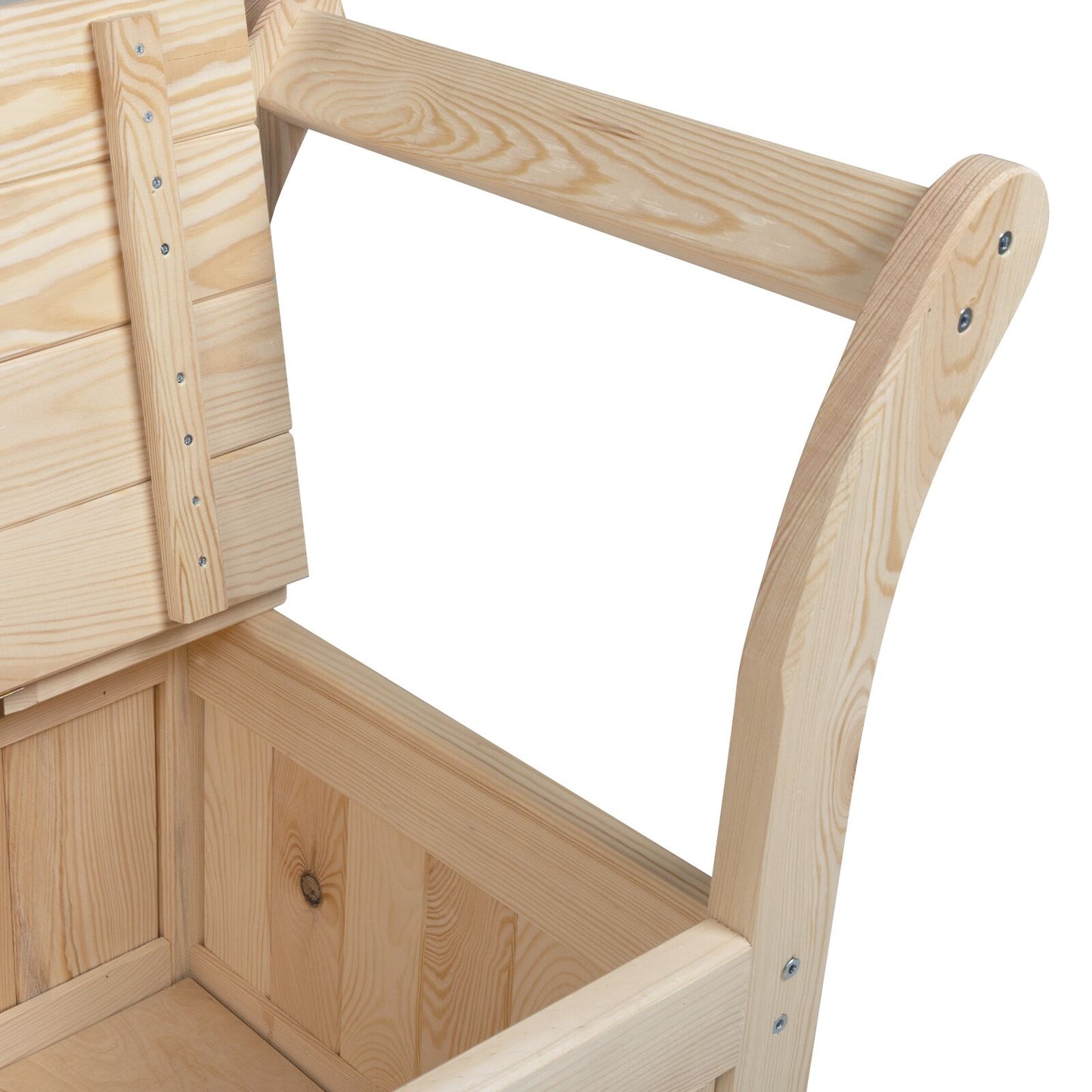Haveopbevaringsbænk 119x76x44 cm Massivt fyrretræ