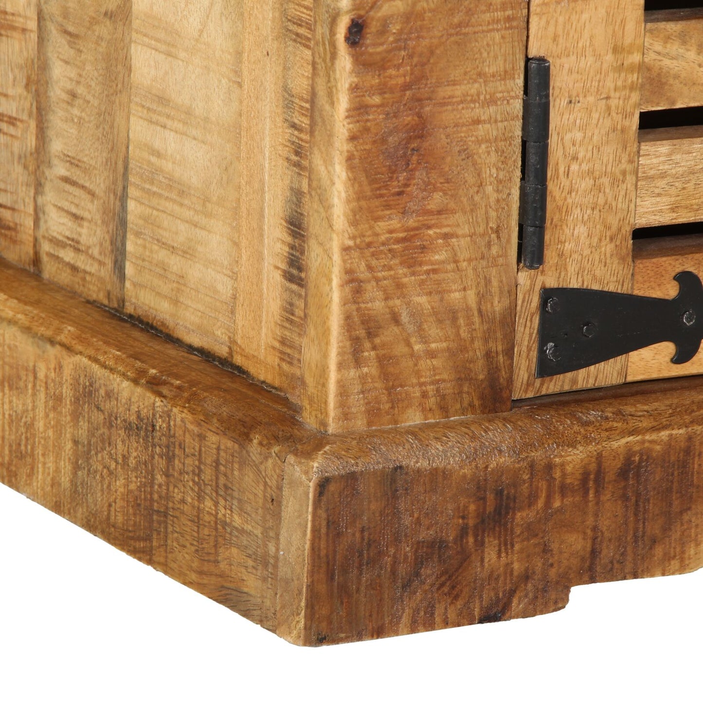 Sko bænk 110x38x45 cm Massivt træ groft mango