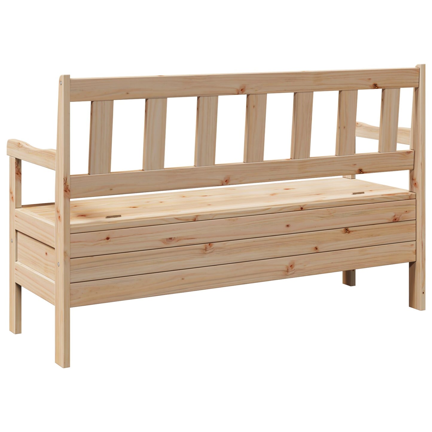 Udendørs Bænk 119x76x44 cm Massivt Fyrretræ