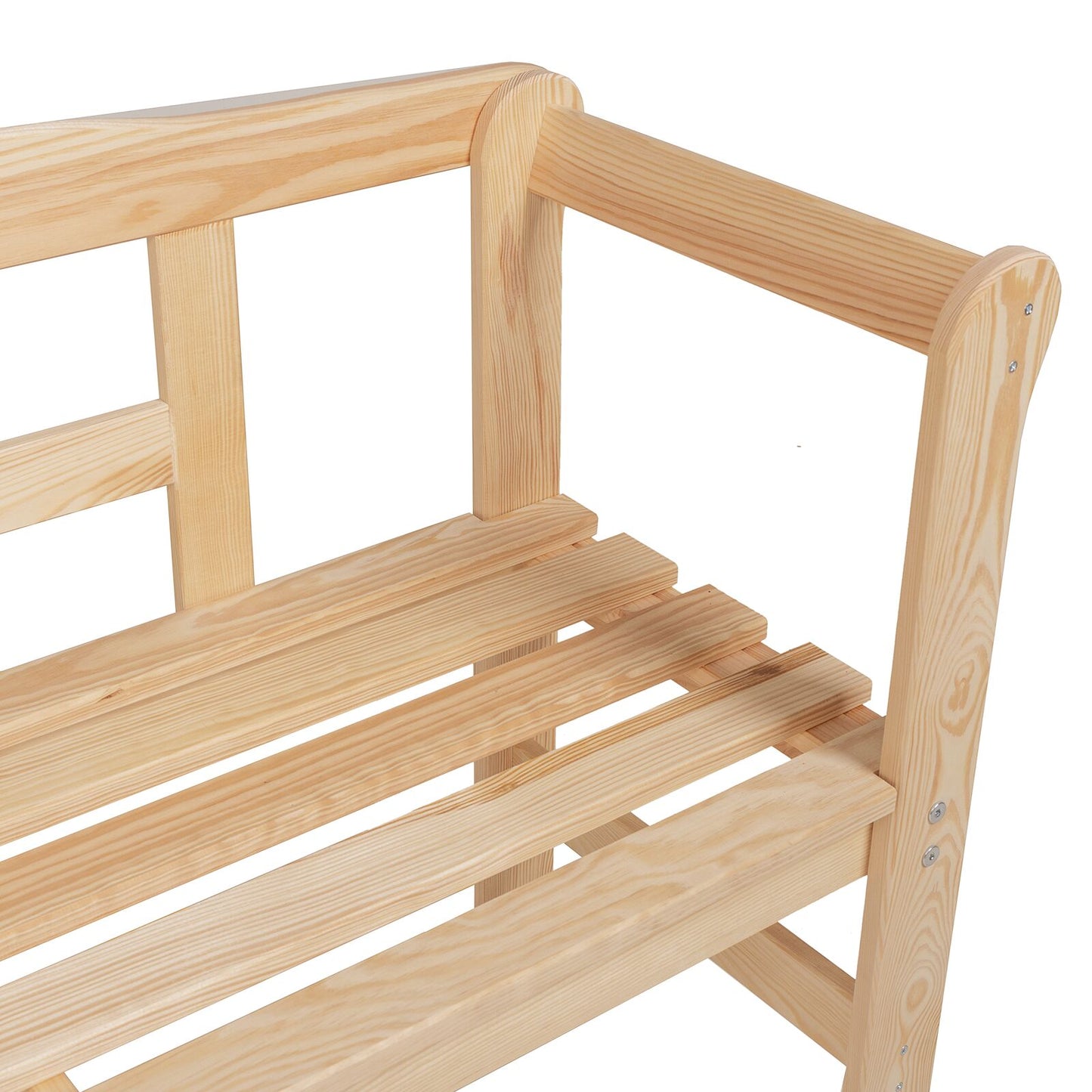 Udendørs Bænk 119x76x44 cm Massivt Fyrretræ