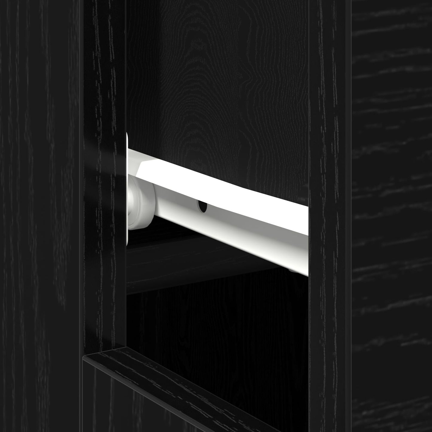 Sort Eg Skrivebord - 100x50x75 cm - Lavet af Konstrueret Træ