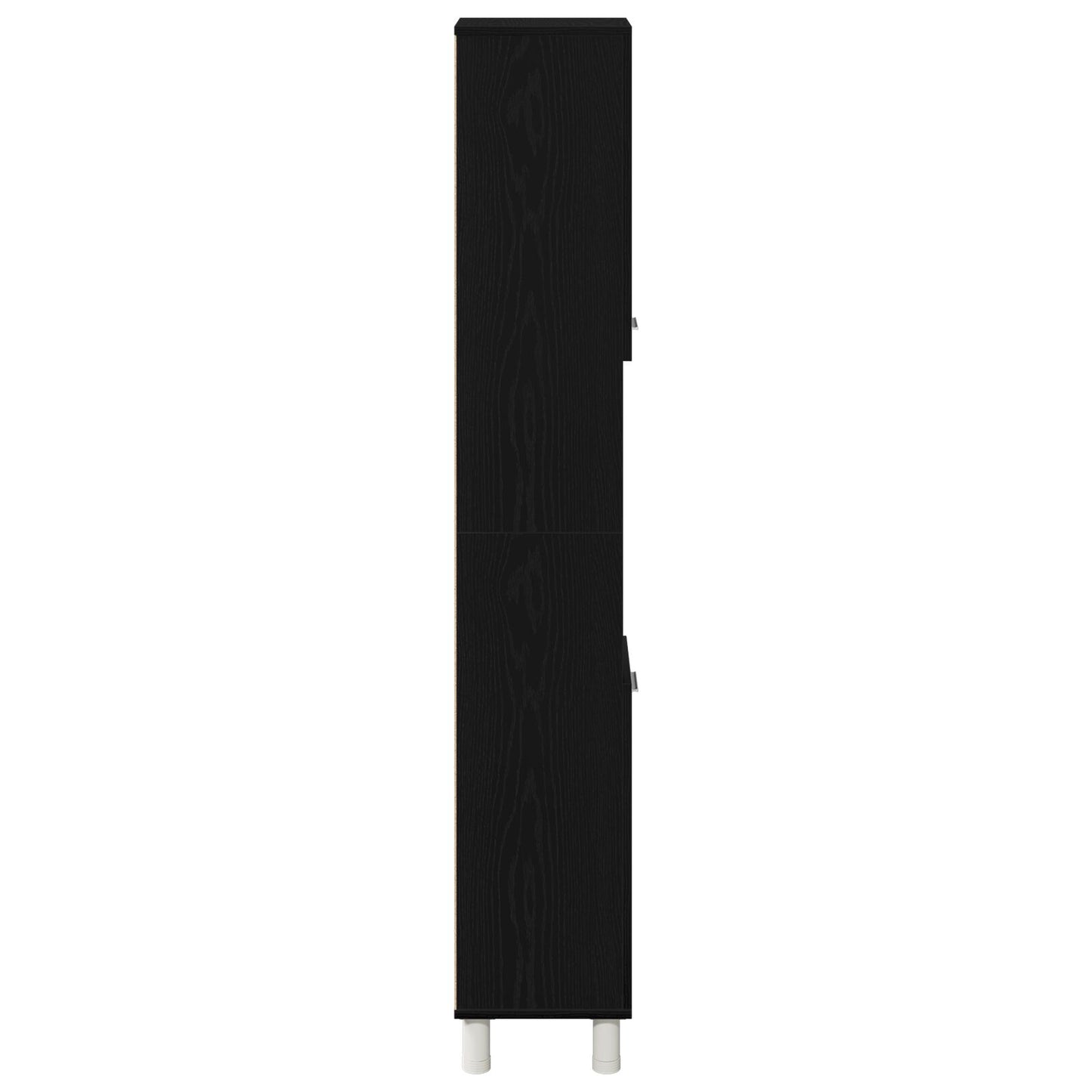 Badeværelsesskab Sort Eg 30x30x179 cm Lavet af Træ