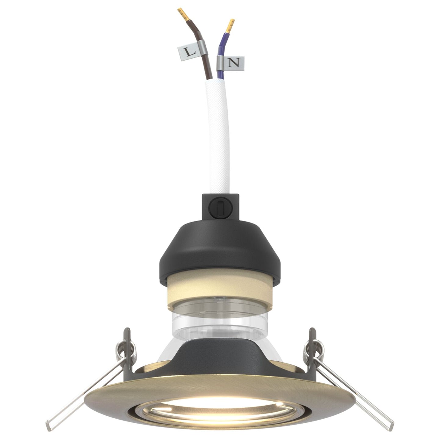 Lamper Sæt med 12 Messing Metal 9 cm Indbyggede loftlamper