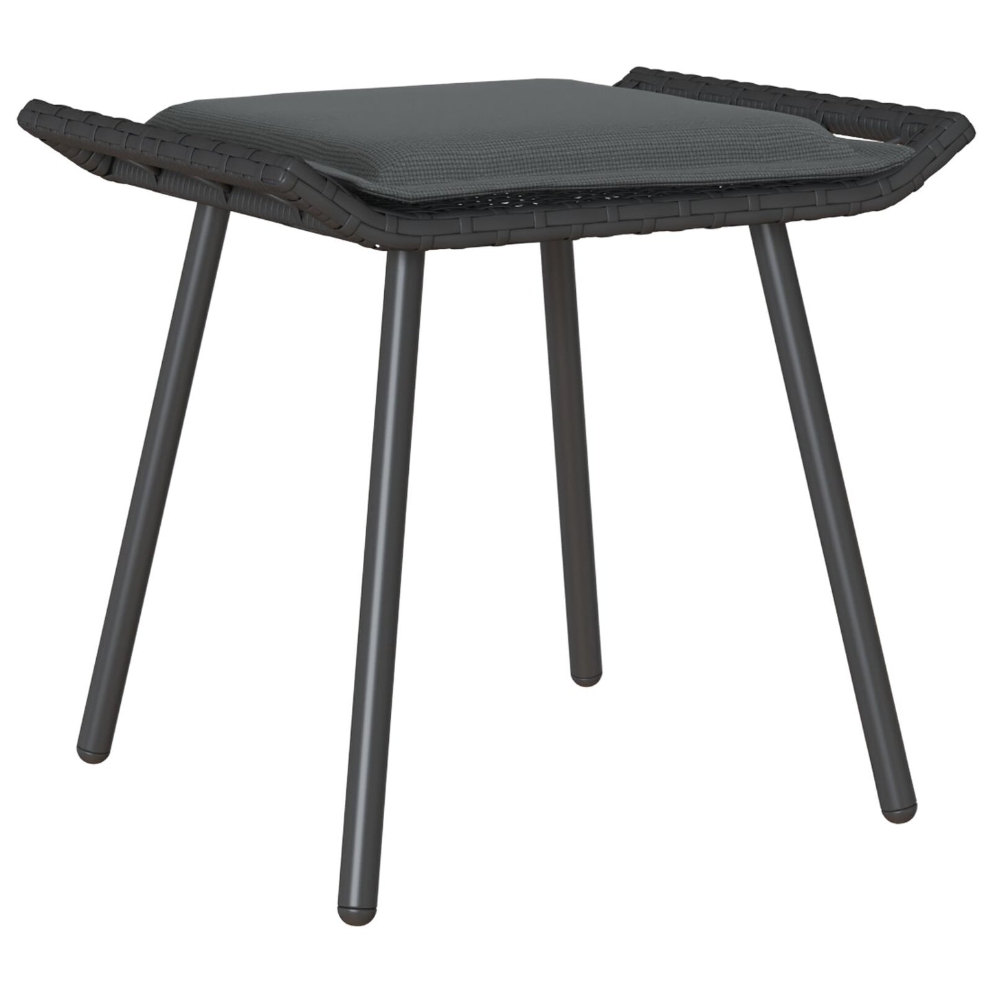Havebænke 2 stk Sort 50x40x45 cm Poly Rattan