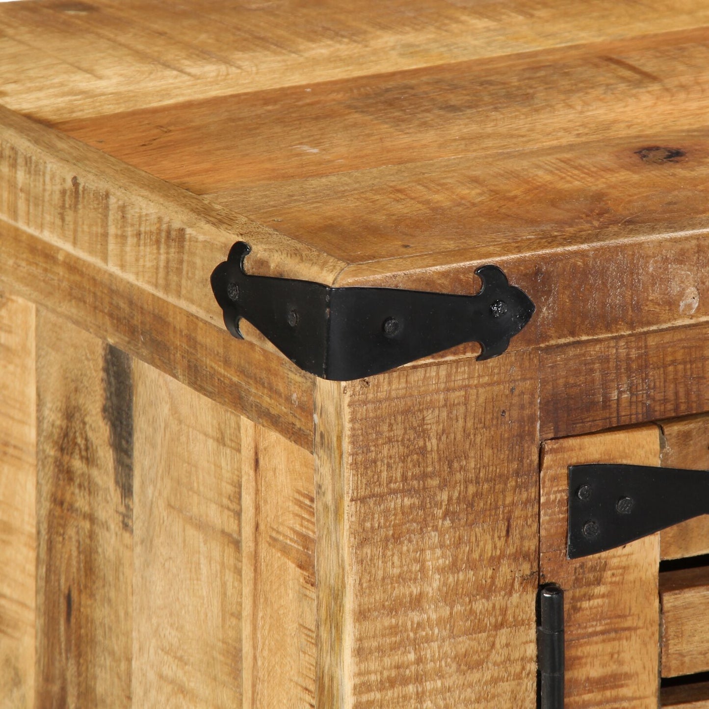 Sko bænk 110x38x45 cm Massivt træ groft mango