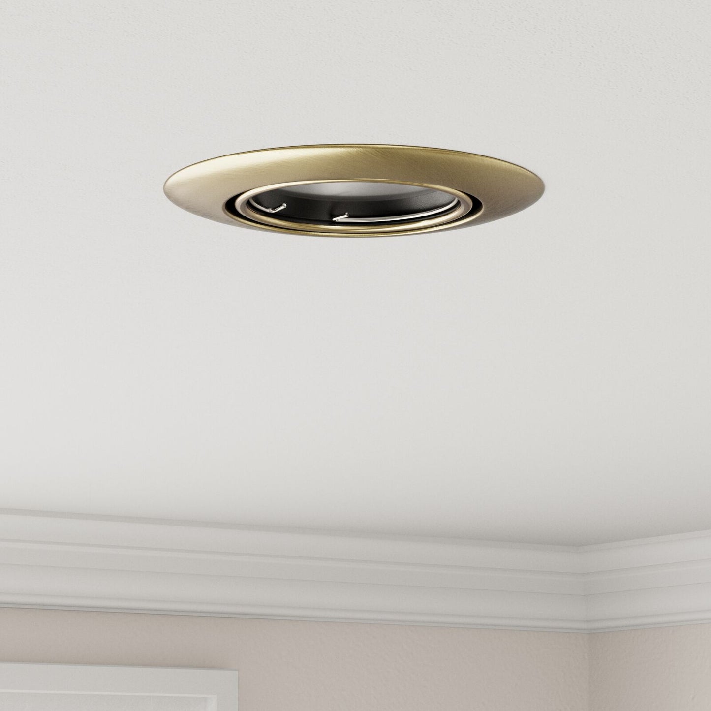 Lamper Sæt med 12 Messing Metal 9 cm Indbyggede loftlamper