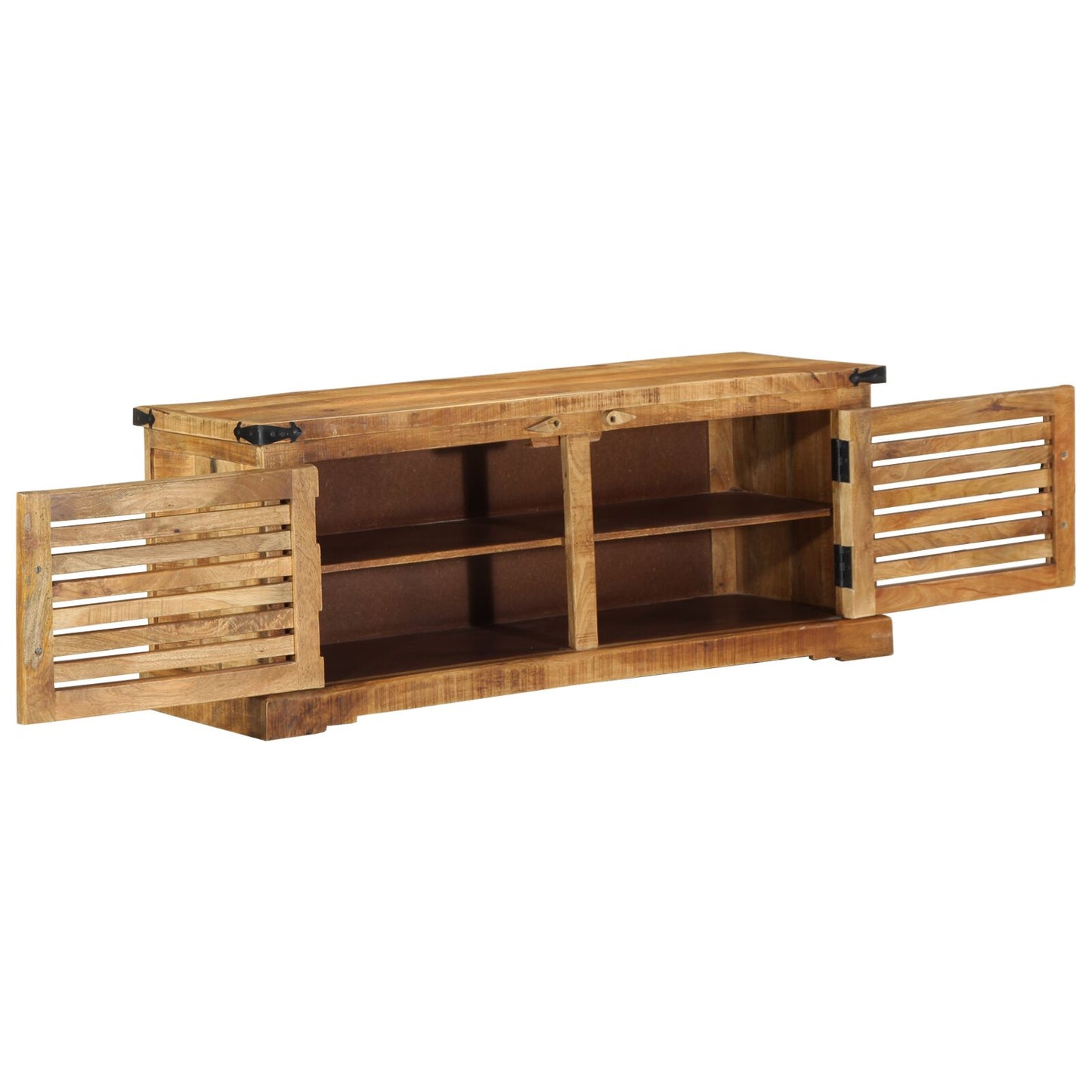 Sko bænk 110x38x45 cm Massivt træ groft mango
