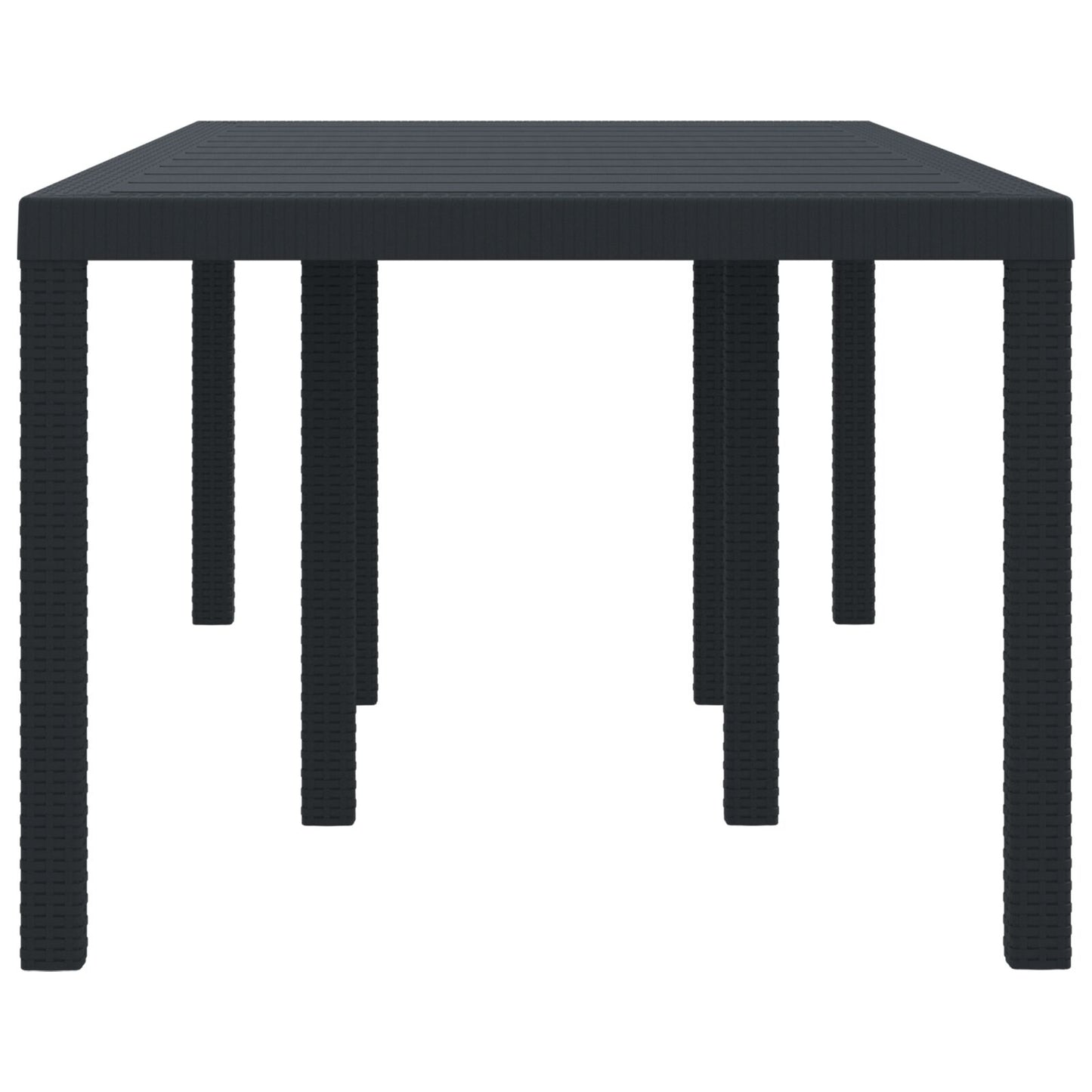 Havebord Antracit 200x100x73 cm Poly Rattan