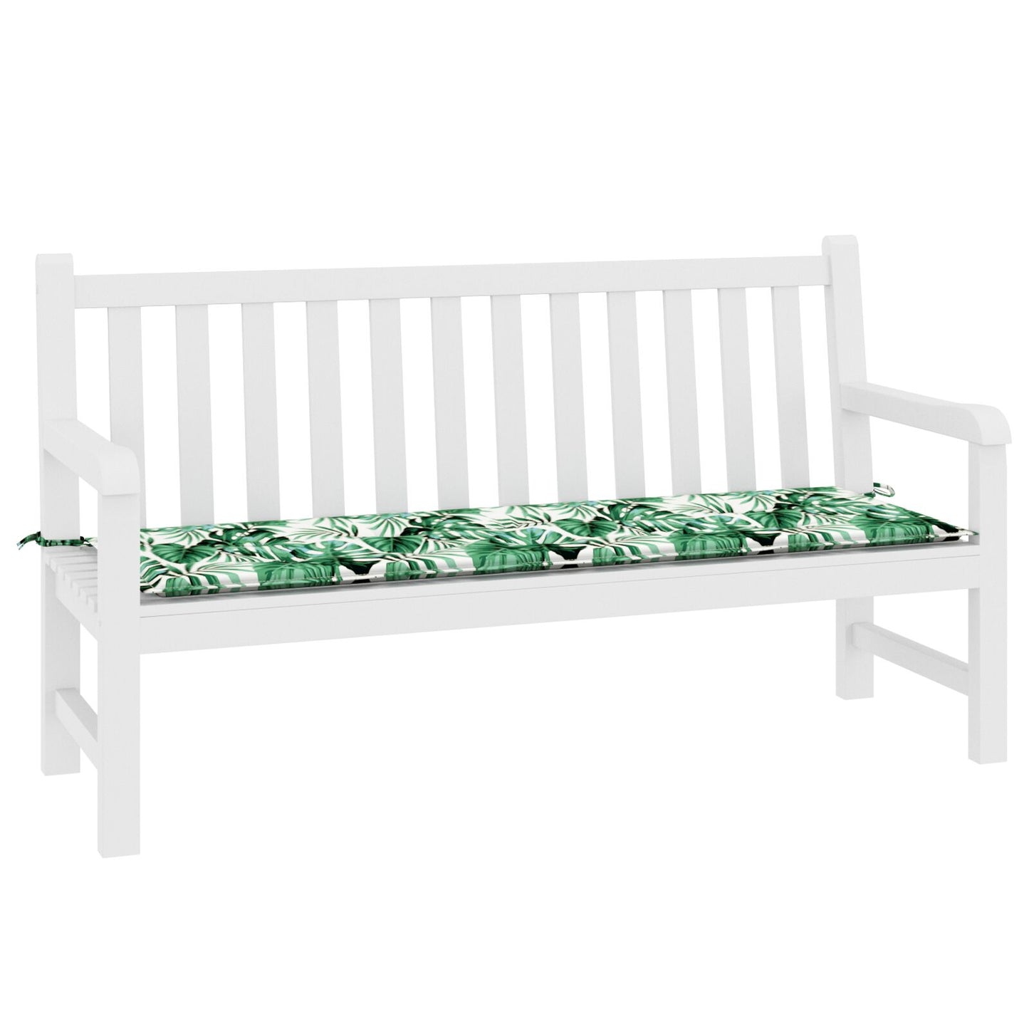 Havebænkpude - Bladdesign, 150x50x4 cm, Lavet med Oxford-stof