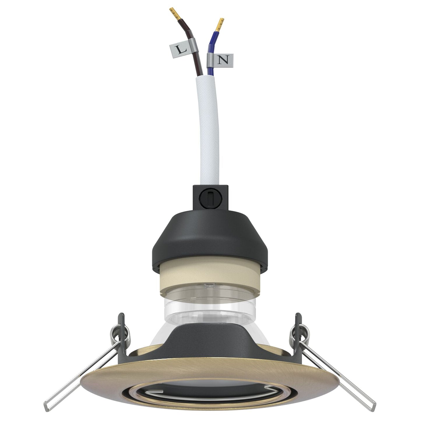 Lamper Sæt med 12 Messing Metal 9 cm Indbyggede loftlamper