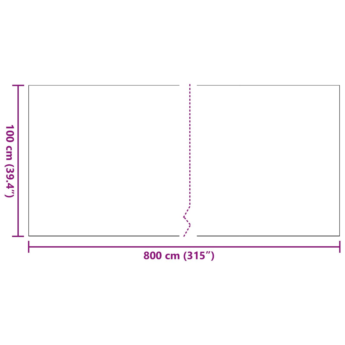 Kunstgræs Sort 1x8 m 40 mm