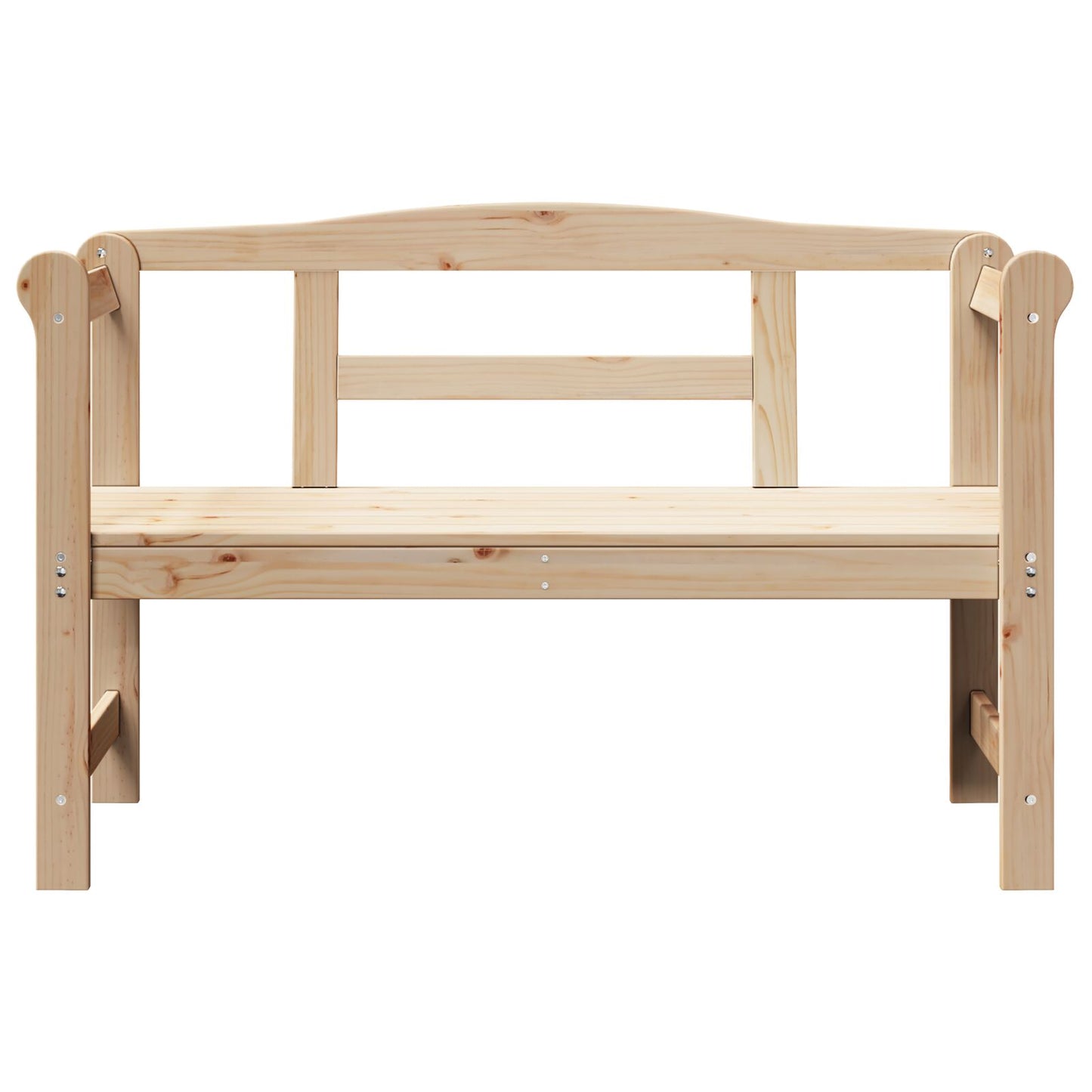 Udendørs Bænk 119x76x44 cm Massivt Fyrretræ