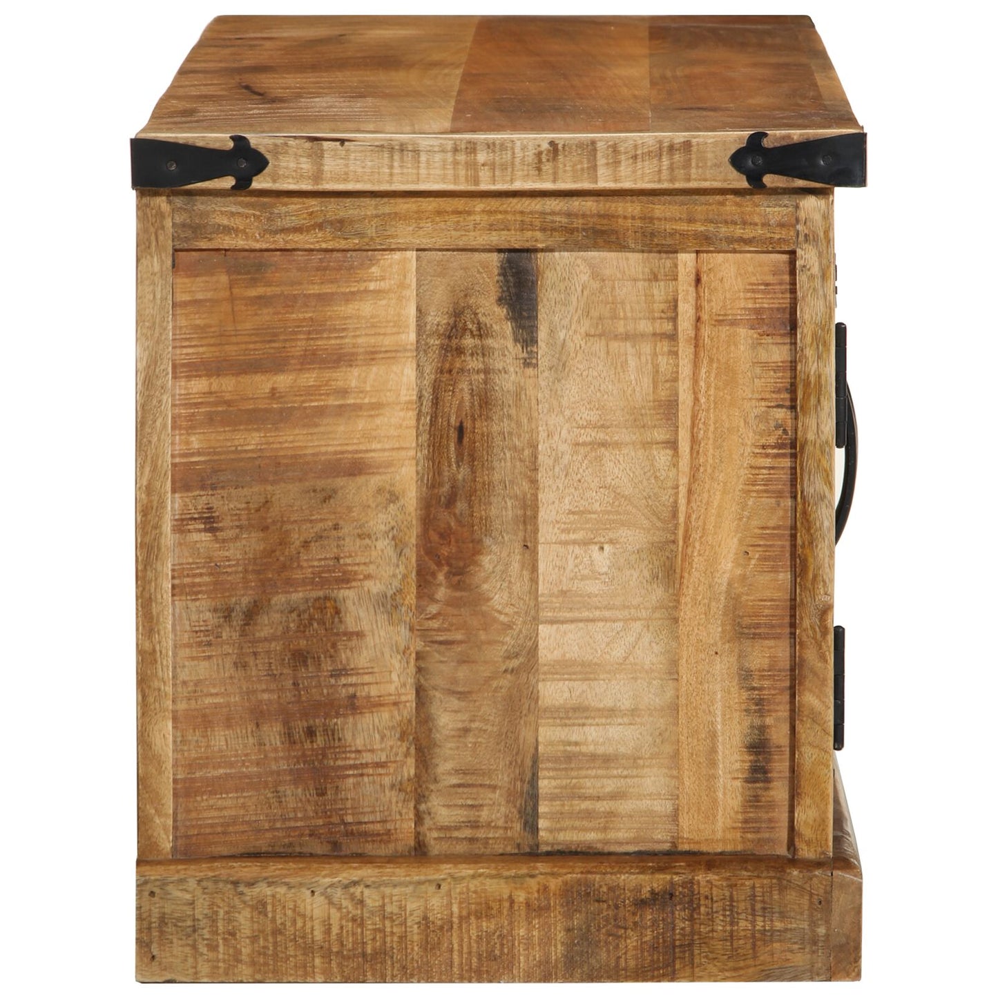 Sko bænk 110x38x45 cm Massivt træ groft mango