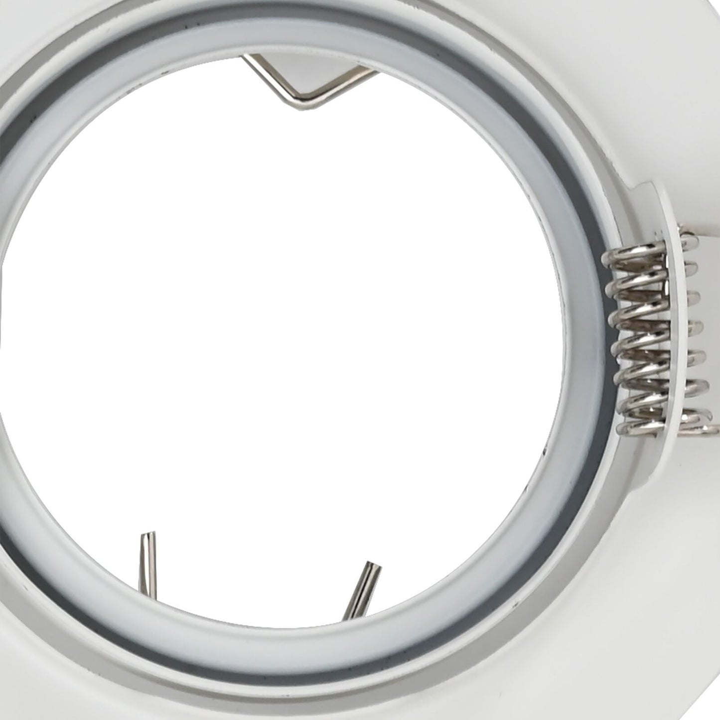 Lamper Sæt med 12 Hvid Plast 9 cm Indbyggede Loftlamper Rund