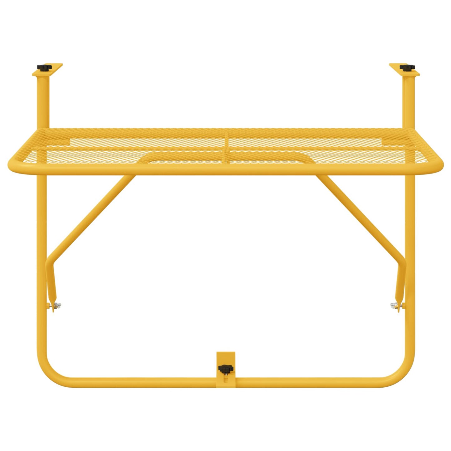 Foldbart Hængende Altanbord i Knaldgul - 60x40 cm, Stål