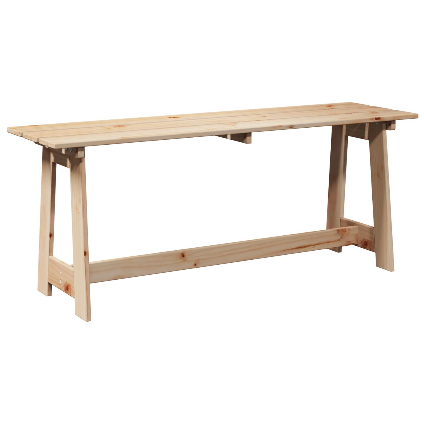 Udendørs Bænk 119x35x47 cm Massivt Fyrretræ
