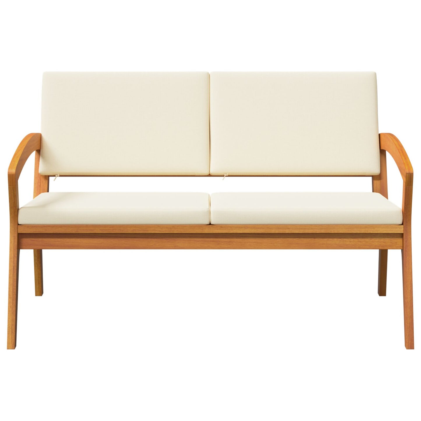 Havebænk med puder 115x70x72 cm Massivt akacietræ