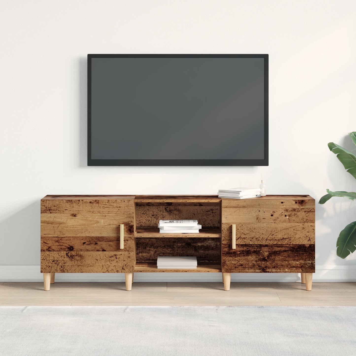 TV-bænk Gammelt Træ 150x30x50 cm Ingeniørtræ