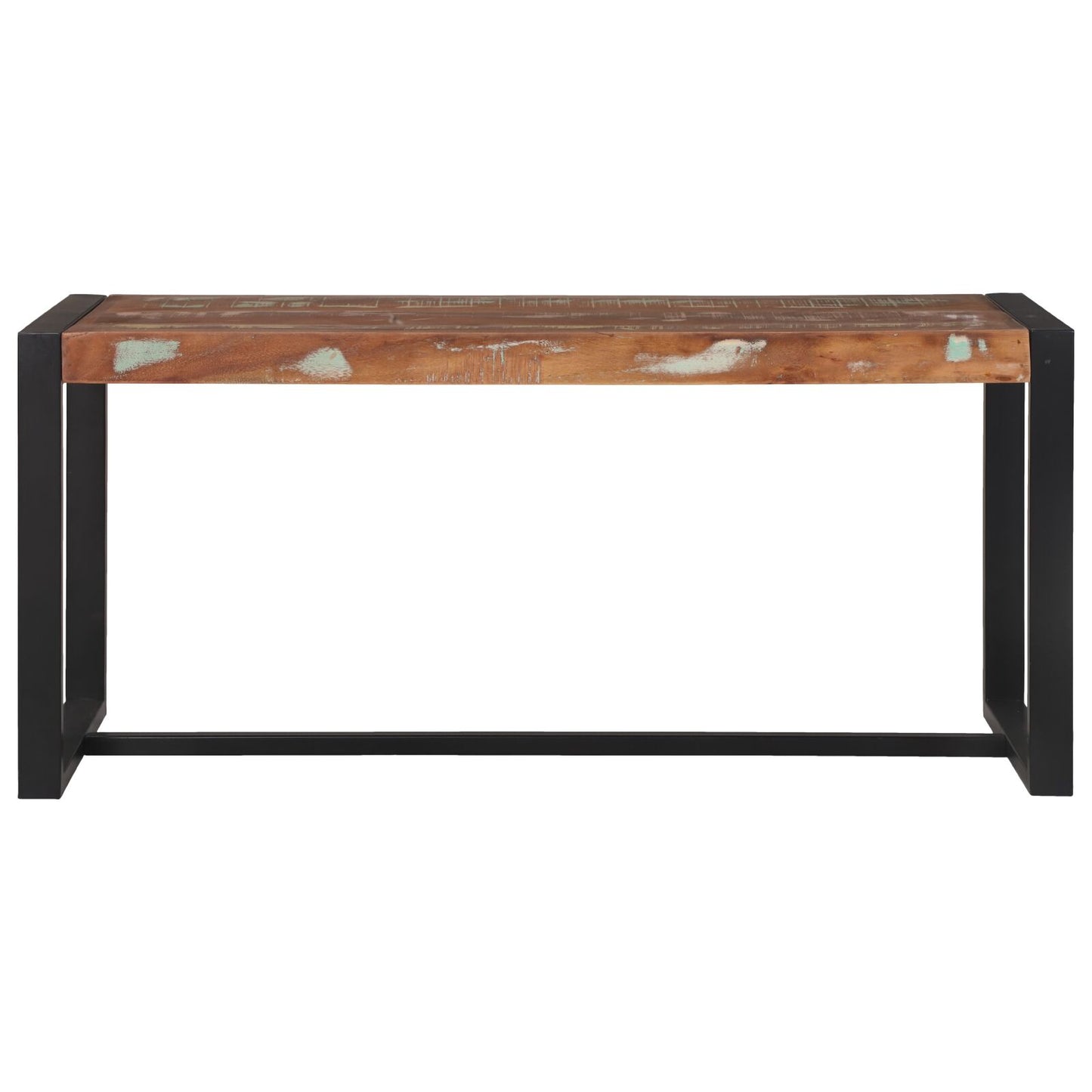 Bænk Flerfarvet Massivt genbrugstræ 100 x 35 x 45 cm