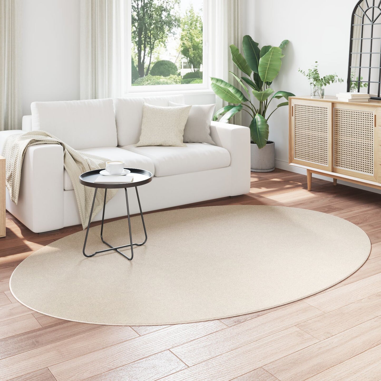 Tæppe ""HUARTE"" Beige 160x230 cm Oval