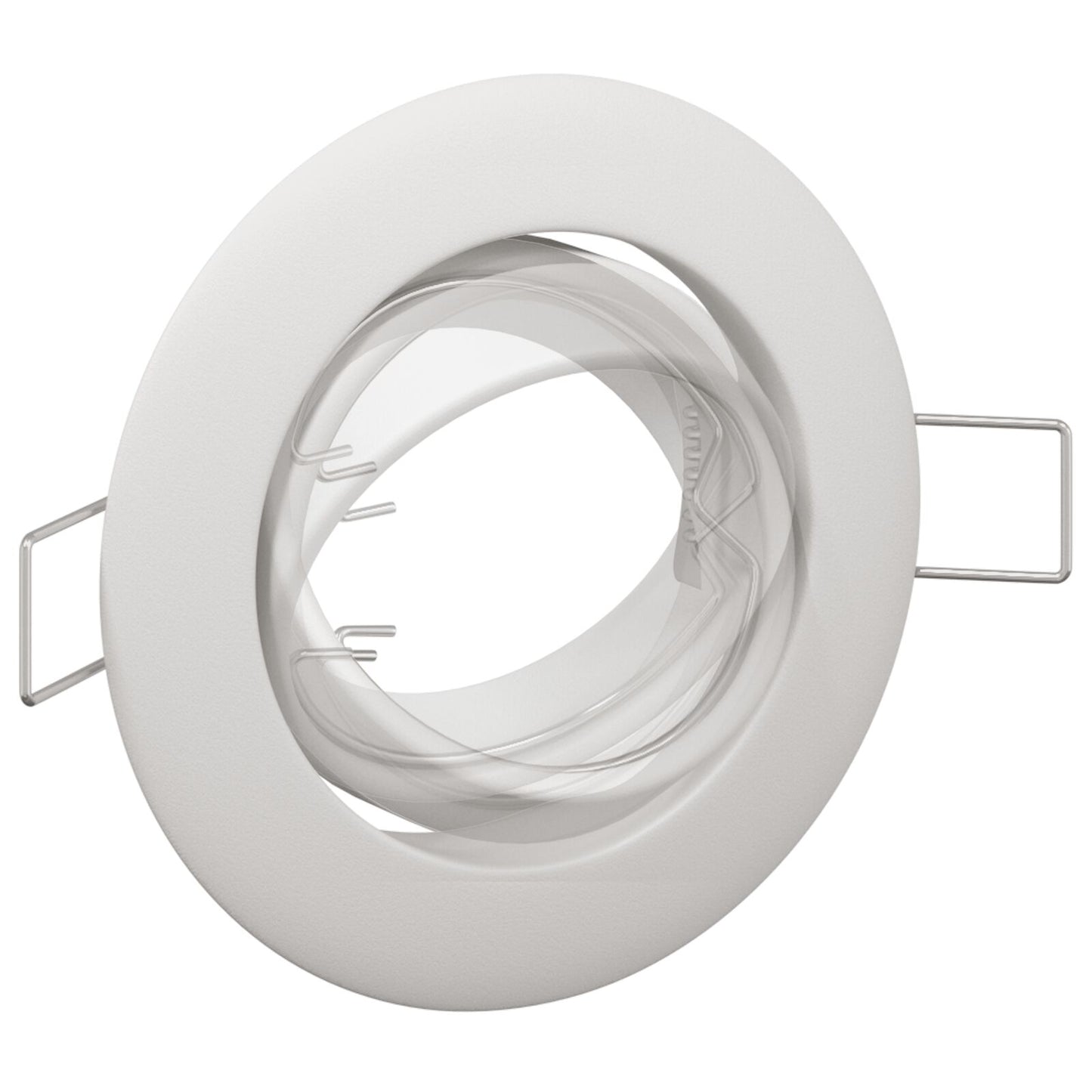 Lamper Sæt med 12 Hvid Plast 9 cm Indbyggede Loftlamper Rund