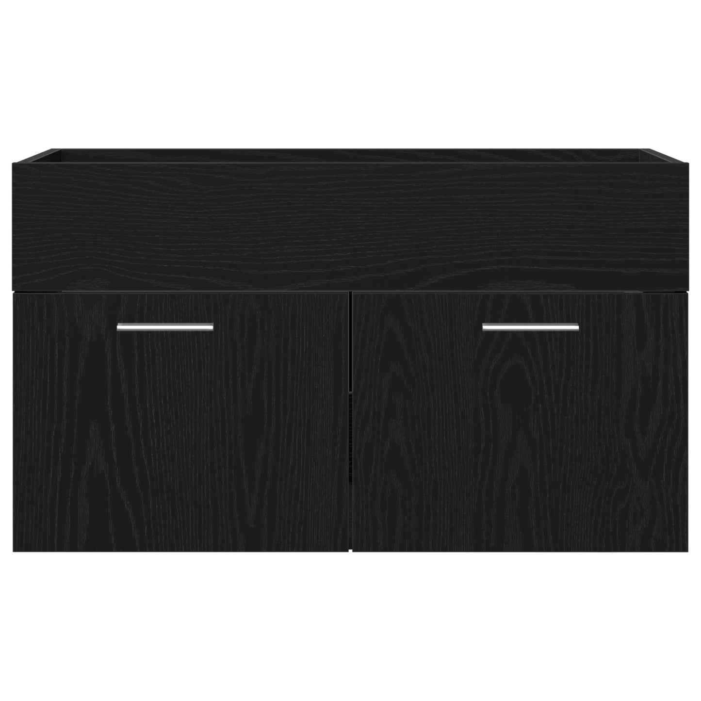 Badeværelsesskabe Sort Eg 90x38,5x46 cm Konstrueret træ