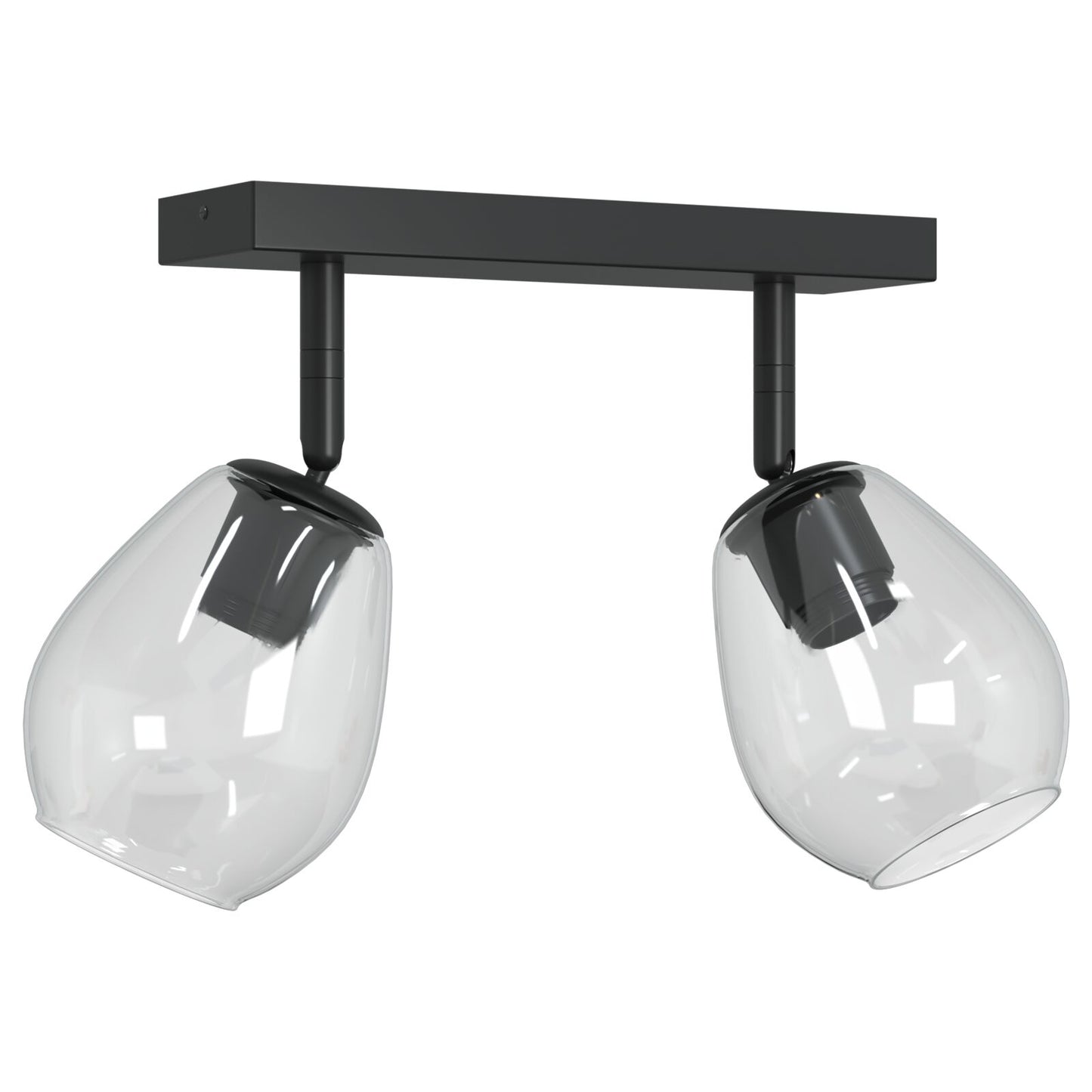 Loftlamper med justerbar glaskuppel Anthracite E27