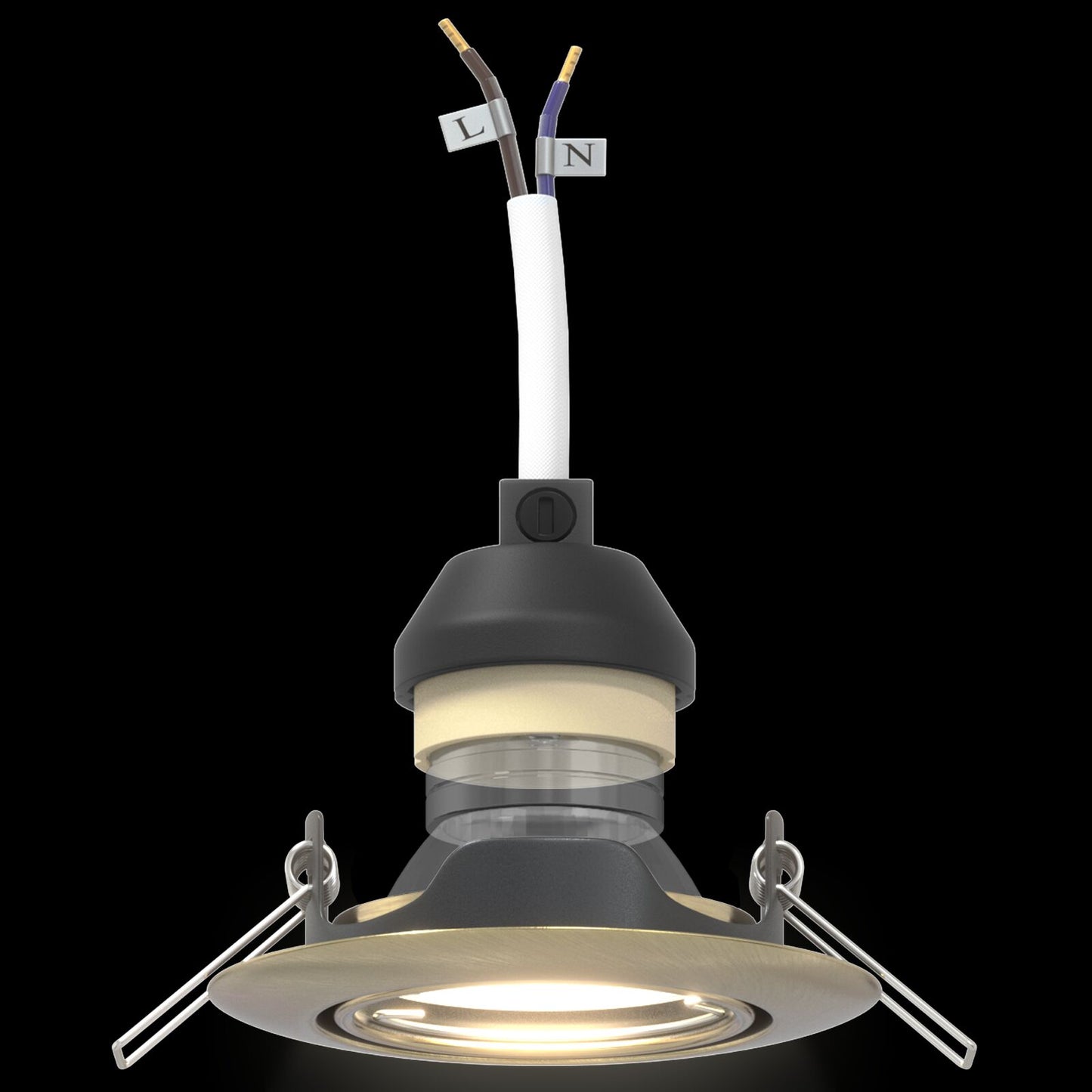 Lamper Sæt med 12 Messing Metal 9 cm Indbyggede loftlamper