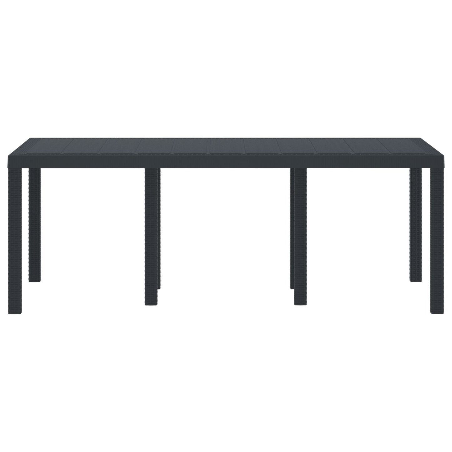Havebord Antracit 200x100x73 cm Poly Rattan