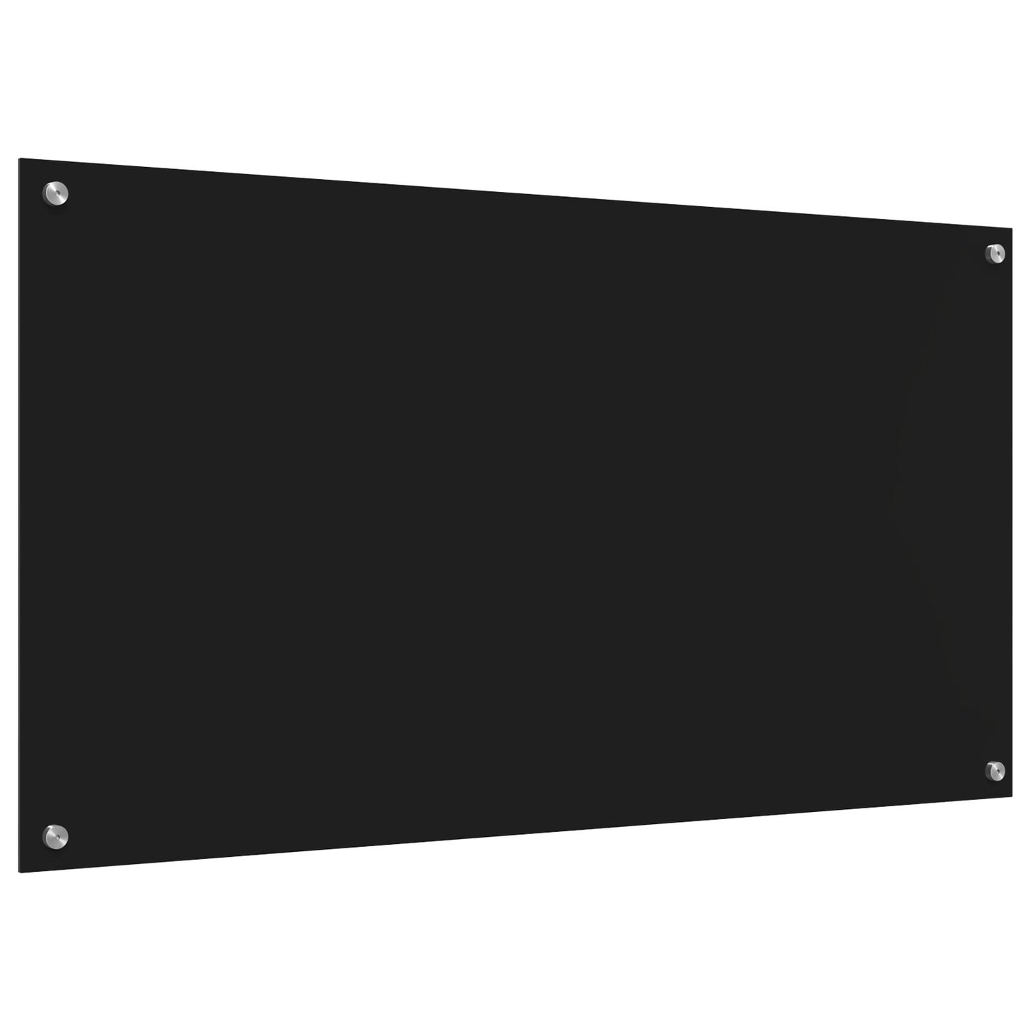 Køkken Backsplash Sort 110x60x0,6 cm Tempereret Glas