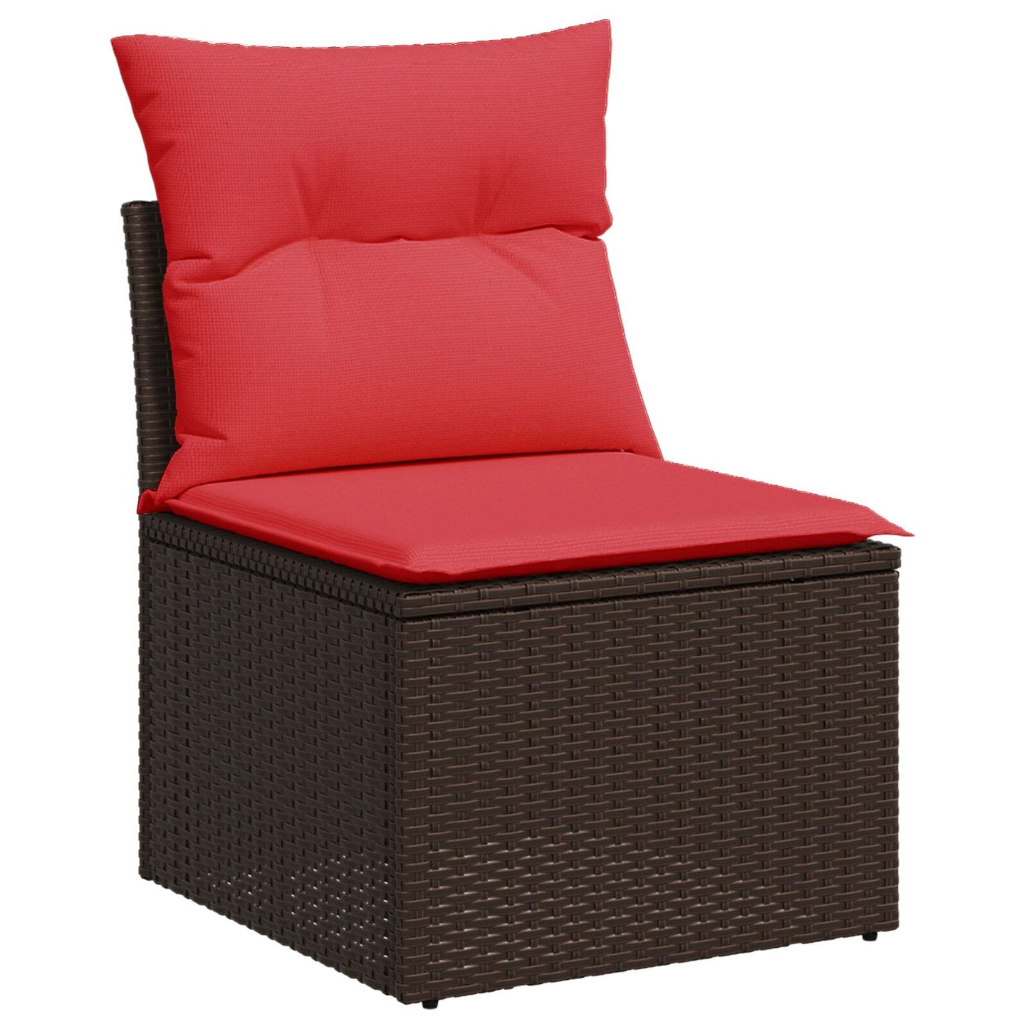 sofamodul til haven med hynder polyrattan brun