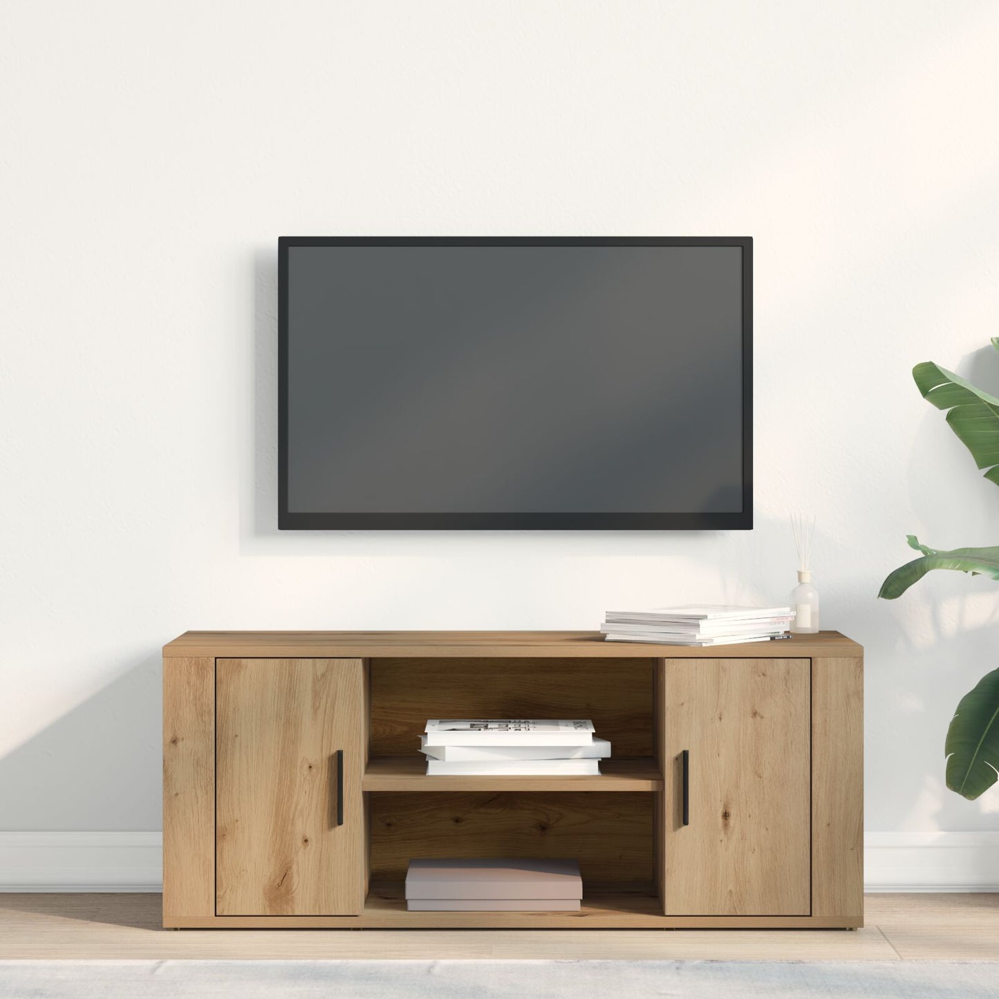 TV-bænk Artisan Eg 100x35x40 cm Konstrueret træ