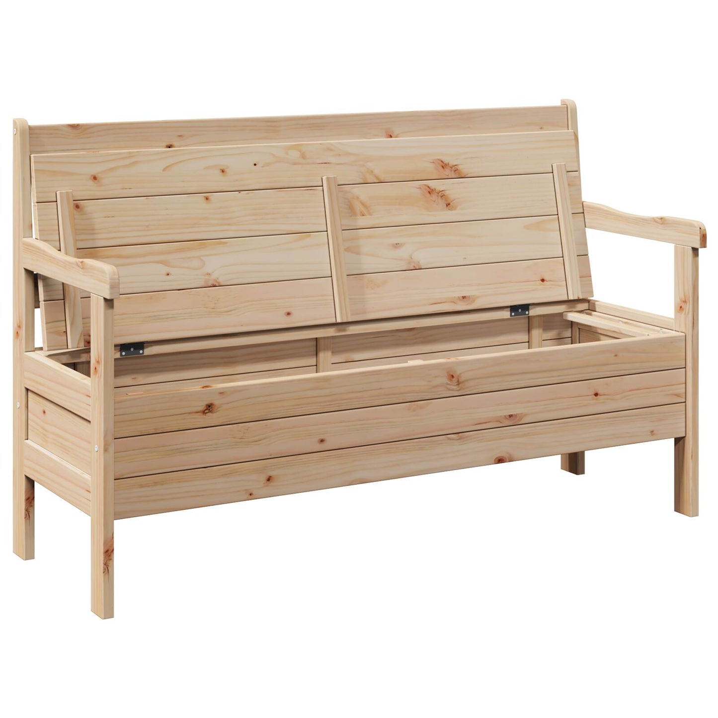 Udendørs Bænk 119x76x44 cm Massivt Fyrretræ