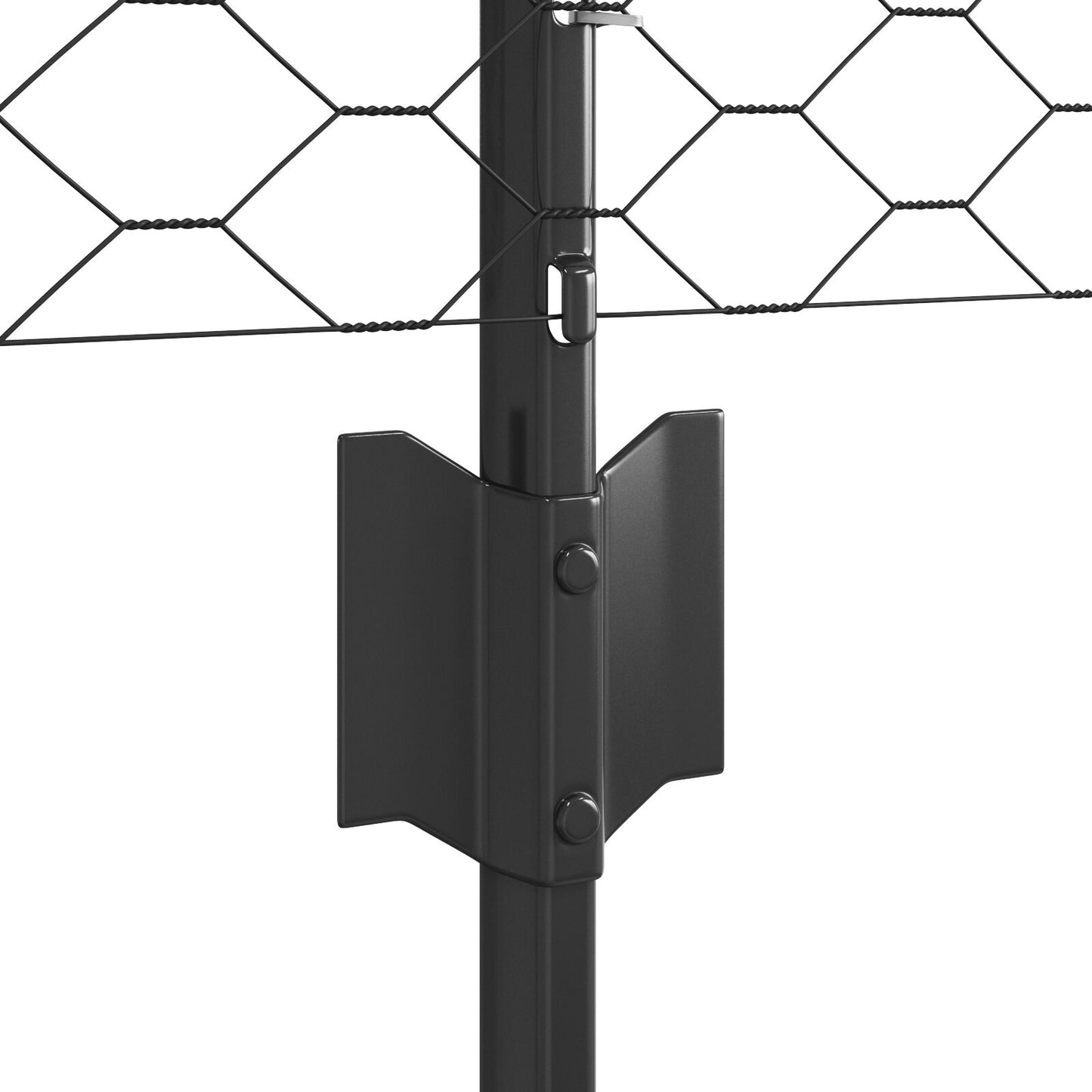 Hegn stolper 11 stk U-kanal Grå 60 cm Stål, vidaXL Sekskantet hegn Grå 0,6x25 m Stål