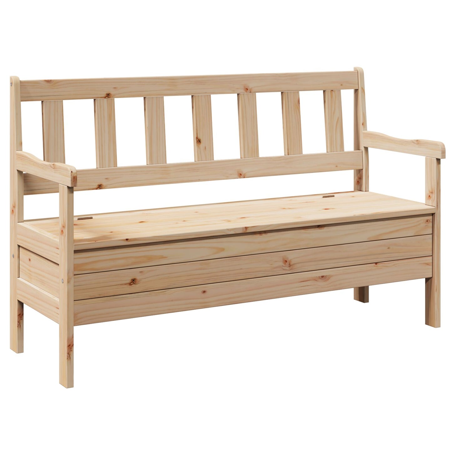 Udendørs Bænk 119x76x44 cm Massivt Fyrretræ