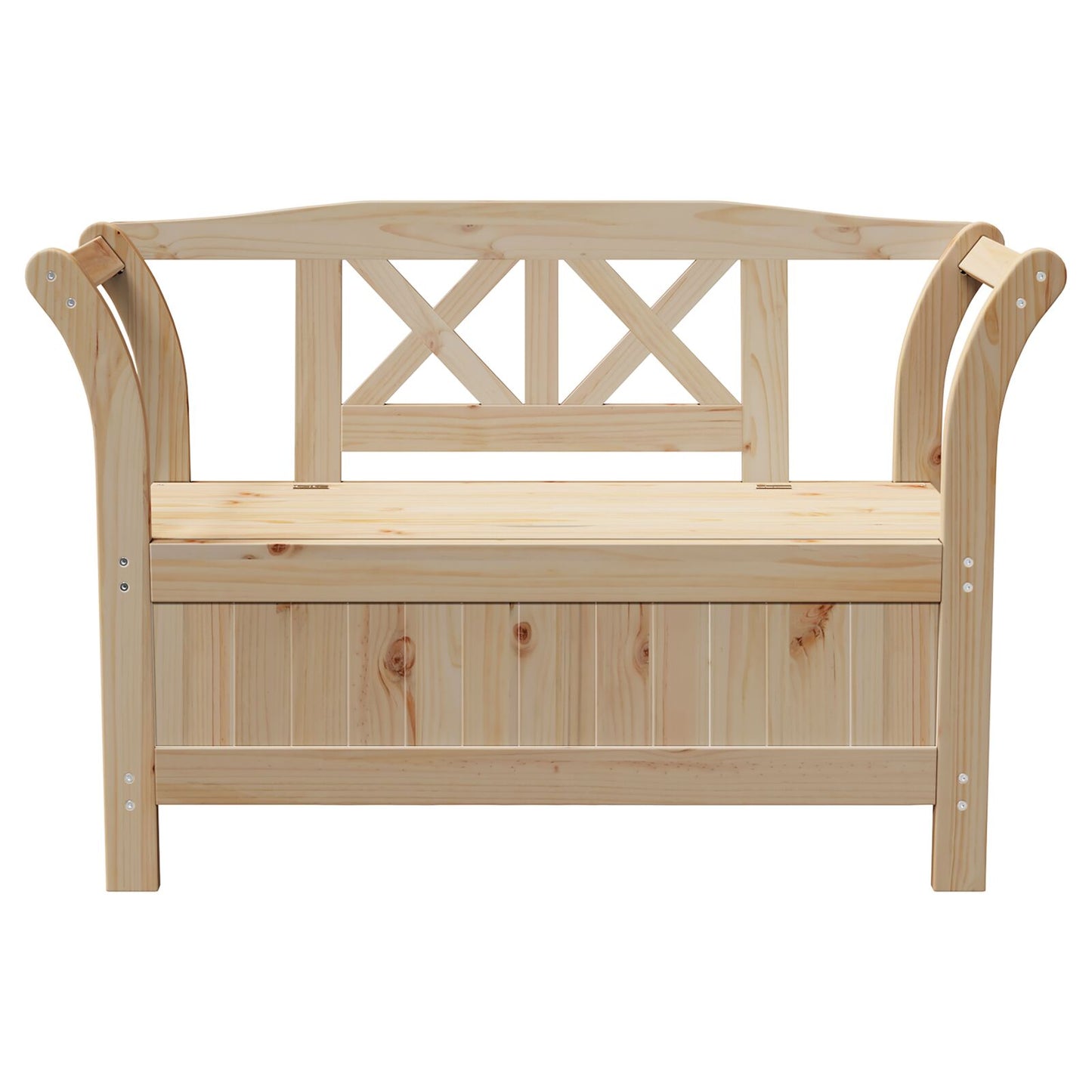 Haveopbevaringsbænk 119x76x44 cm Massivt fyrretræ