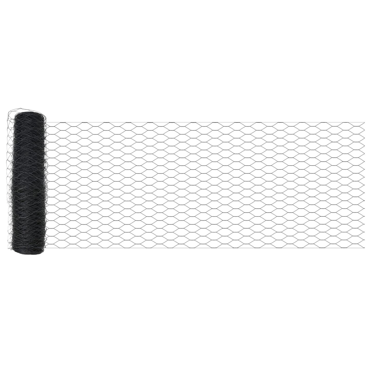 Hegn stolper 11 stk U-kanal Grå 60 cm Stål, vidaXL Sekskantet hegn Grå 0,6x25 m Stål