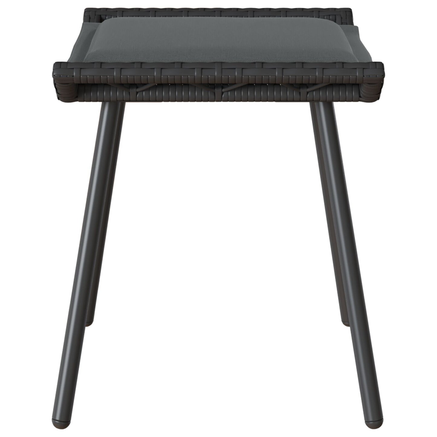 Havebænke 2 stk Sort 50x40x45 cm Poly Rattan