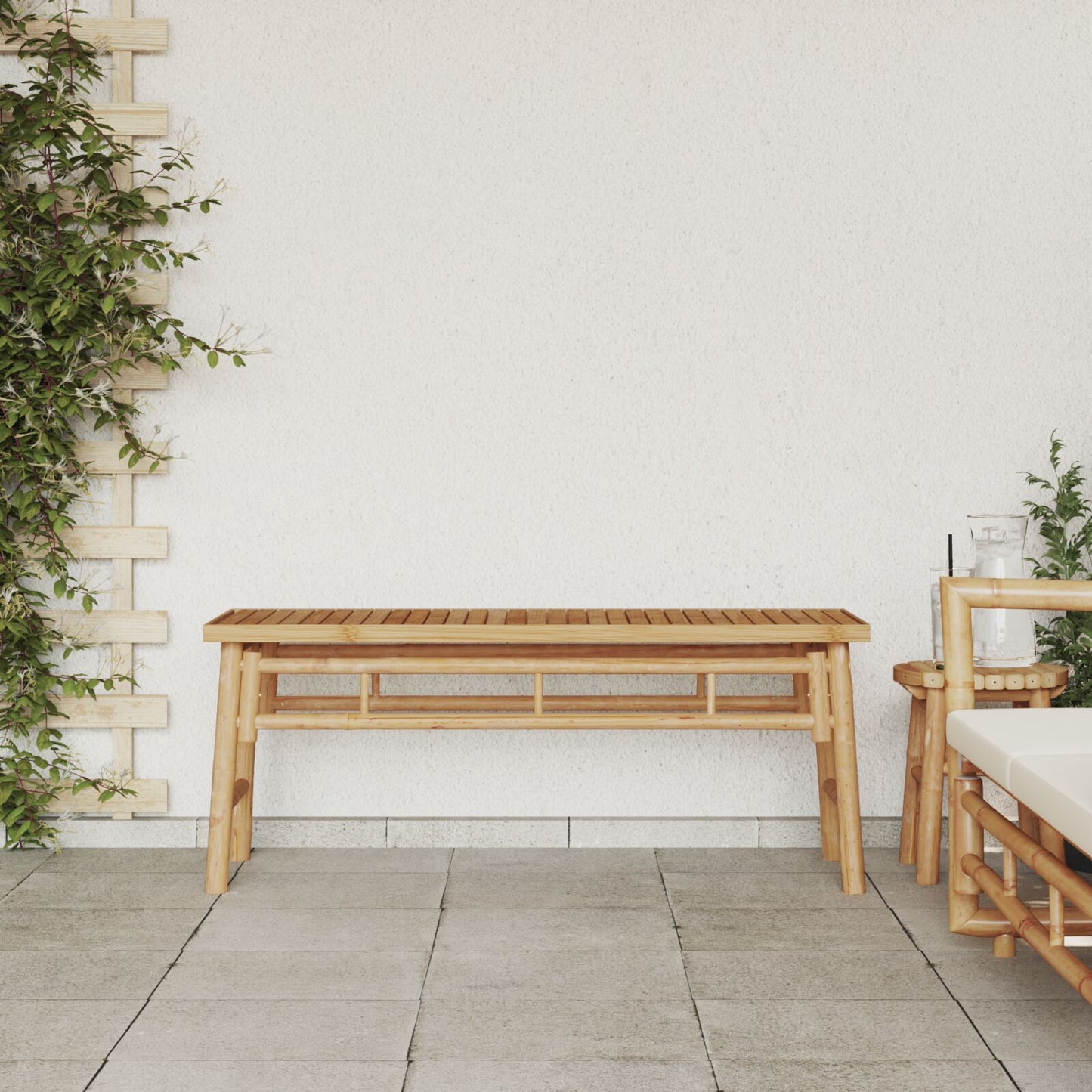Havebænk 110x38x45 cm Bambus