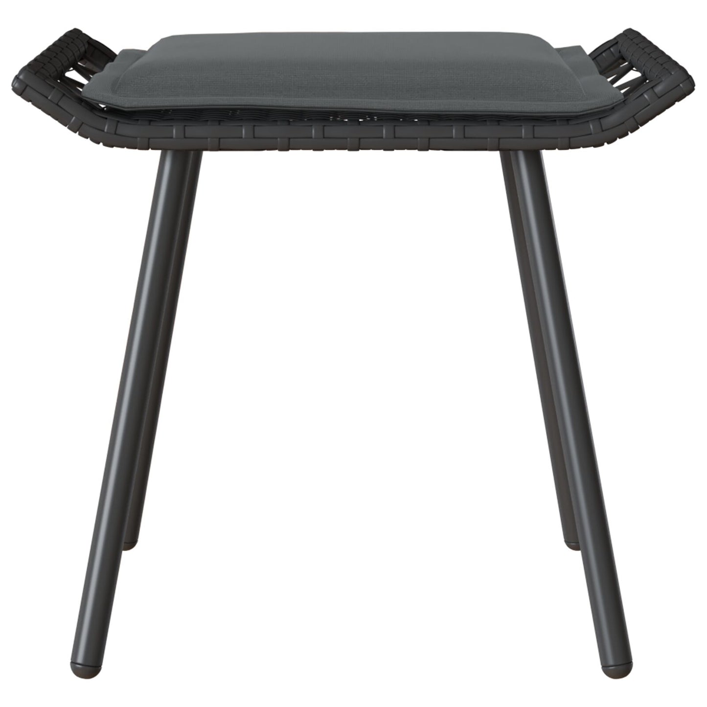 Havebænke 2 stk Sort 50x40x45 cm Poly Rattan