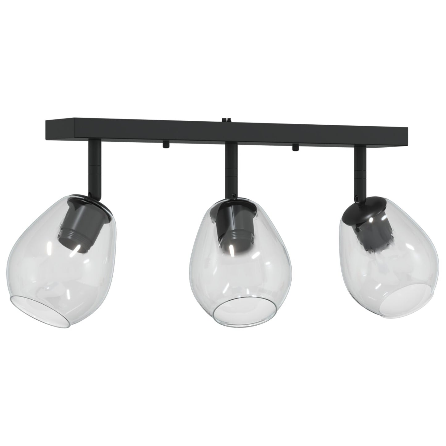 loftlamper med justerbar glaslampeskærm i anthracite, E27
